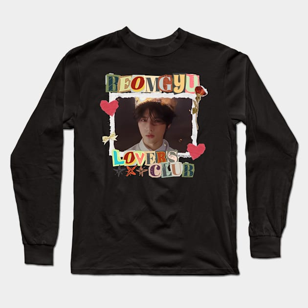 Beomgyu Lovers Club TXT Scrapbook Long Sleeve T-Shirt by wennstore